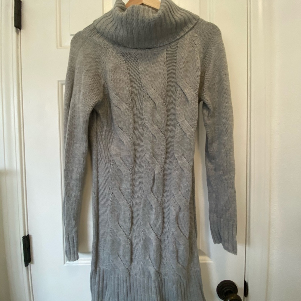 Grey cable knit sweater